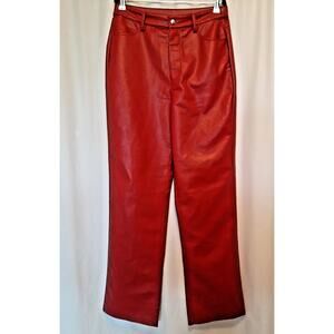 WAYF Medium Faux Leather Pants repaired NWOT
